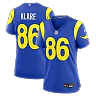 Zennovawear Max Klare Los Angeles Rams Women's Team Game Jersey - Royal