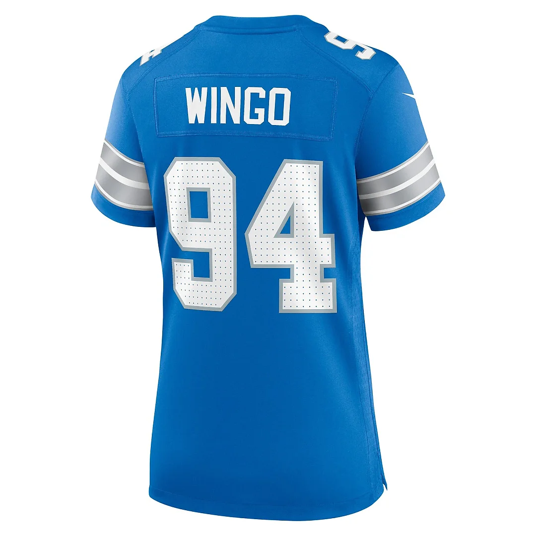 Zennovawear Mekhi Wingo Detroit Lions Women's Team Game Jersey - Blue