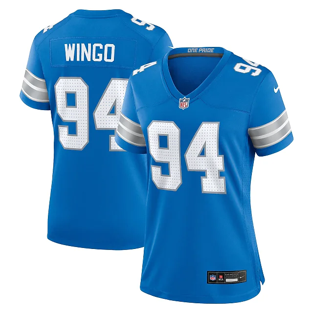 Zennovawear Mekhi Wingo Detroit Lions Women's Team Game Jersey - Blue