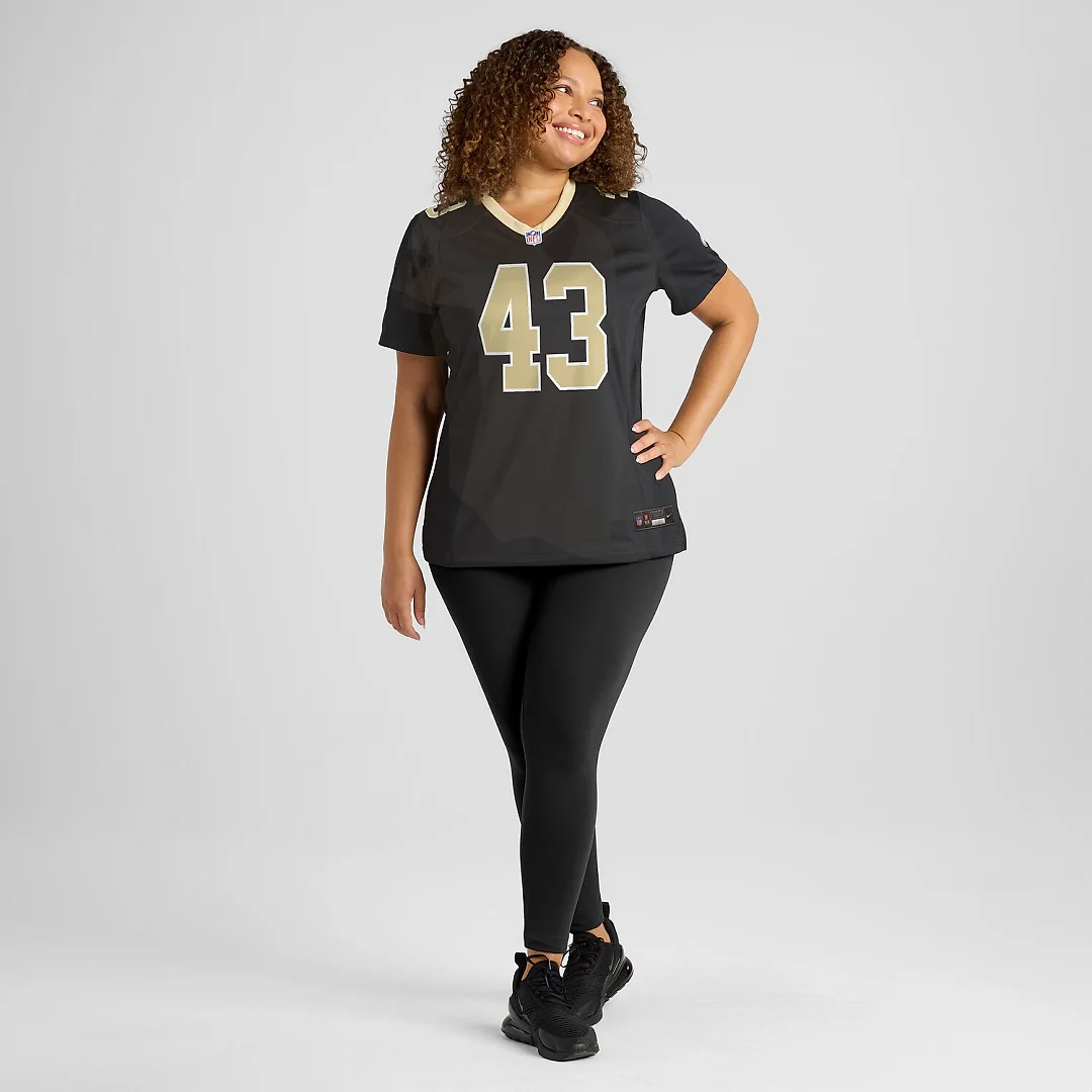 Zennovawear Michael Davis New Orleans Saints Women's Team Game Jersey - Black