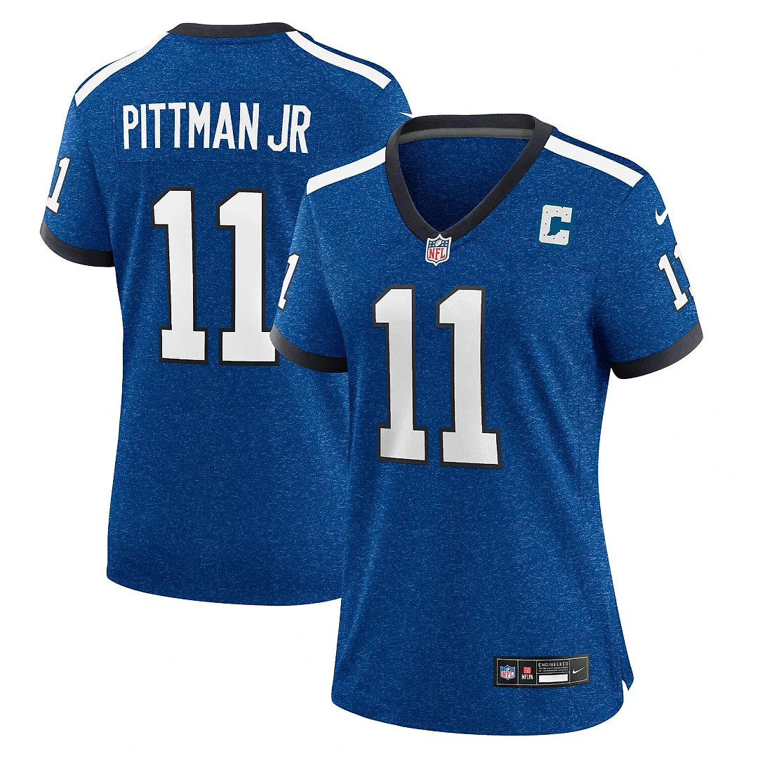 Zennovawear Michael Pittman Jr. Indianapolis Colts Women's Indiana Nights Alternate Game Jersey - Royal