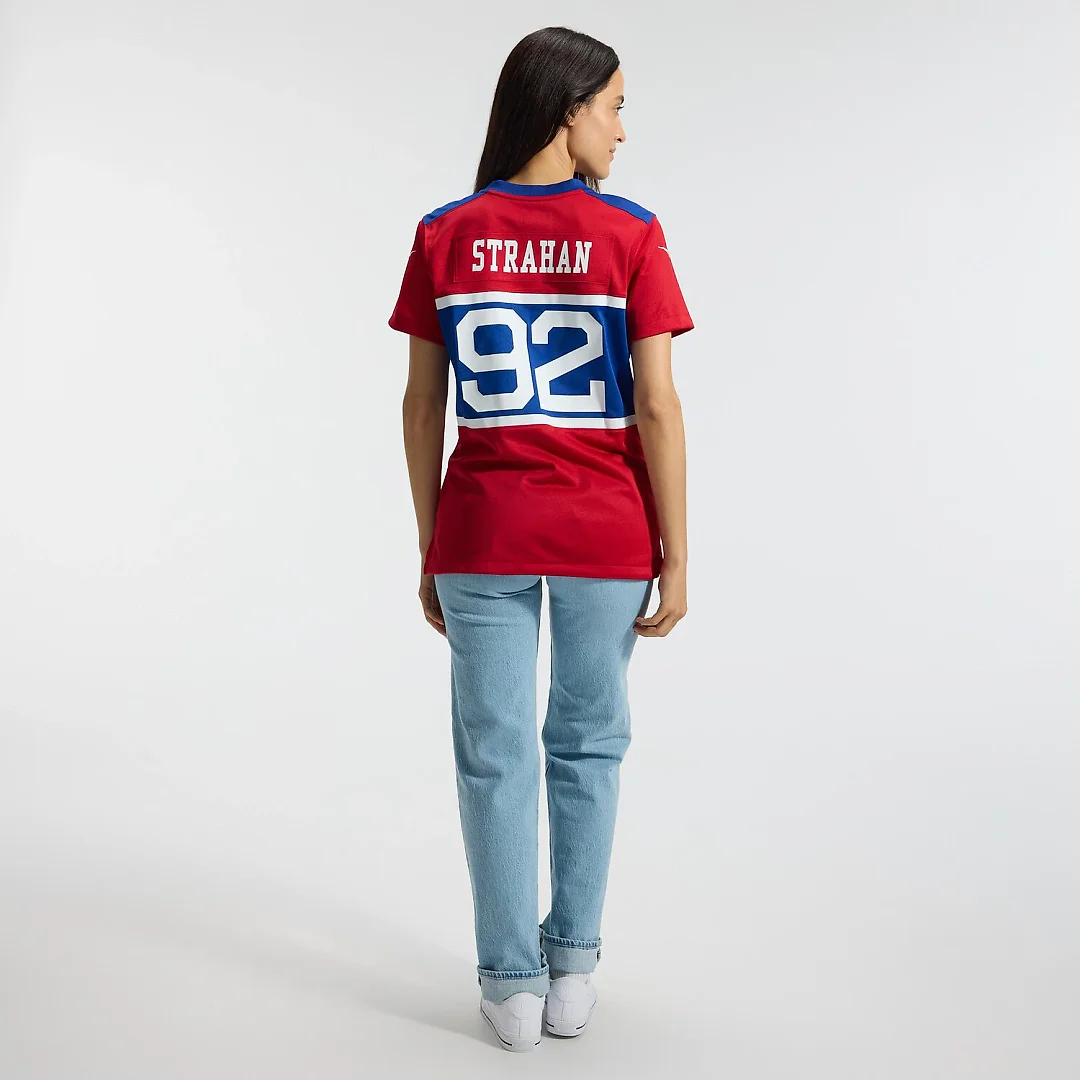 Zennovawear Michael Strahan New York Giants Women's Alternate Retired Player Game Jersey - Century Red