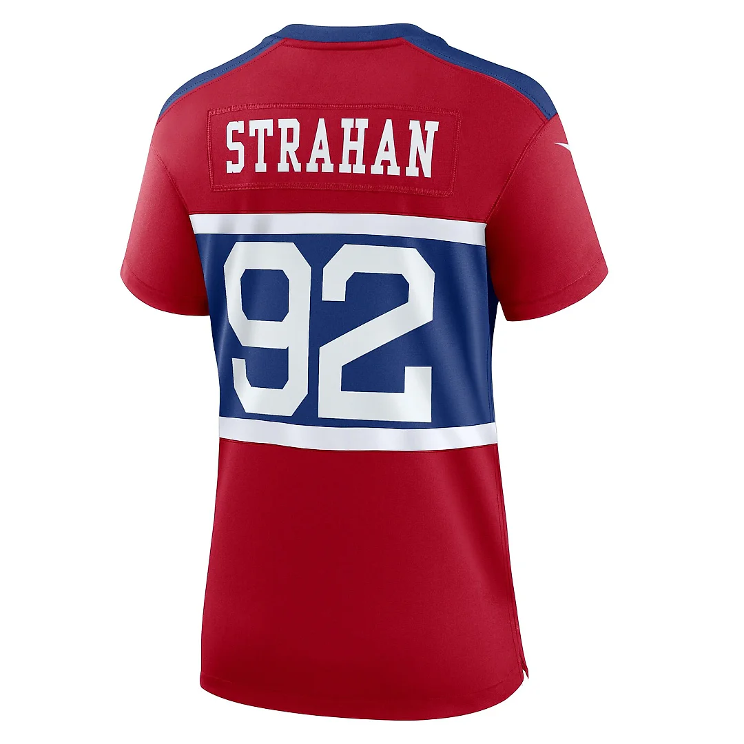 Zennovawear Michael Strahan New York Giants Women's Alternate Retired Player Game Jersey - Century Red