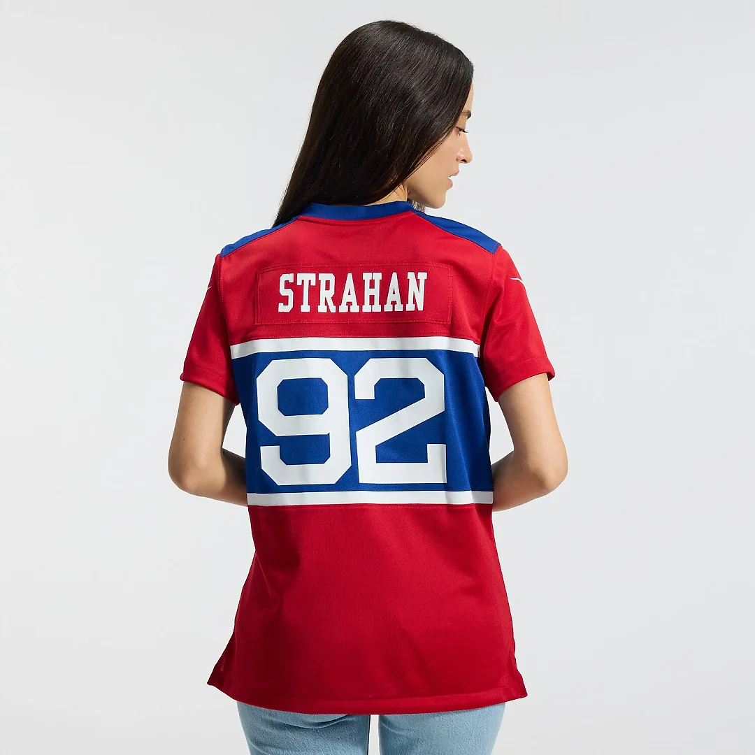 Zennovawear Michael Strahan New York Giants Women's Alternate Retired Player Game Jersey - Century Red