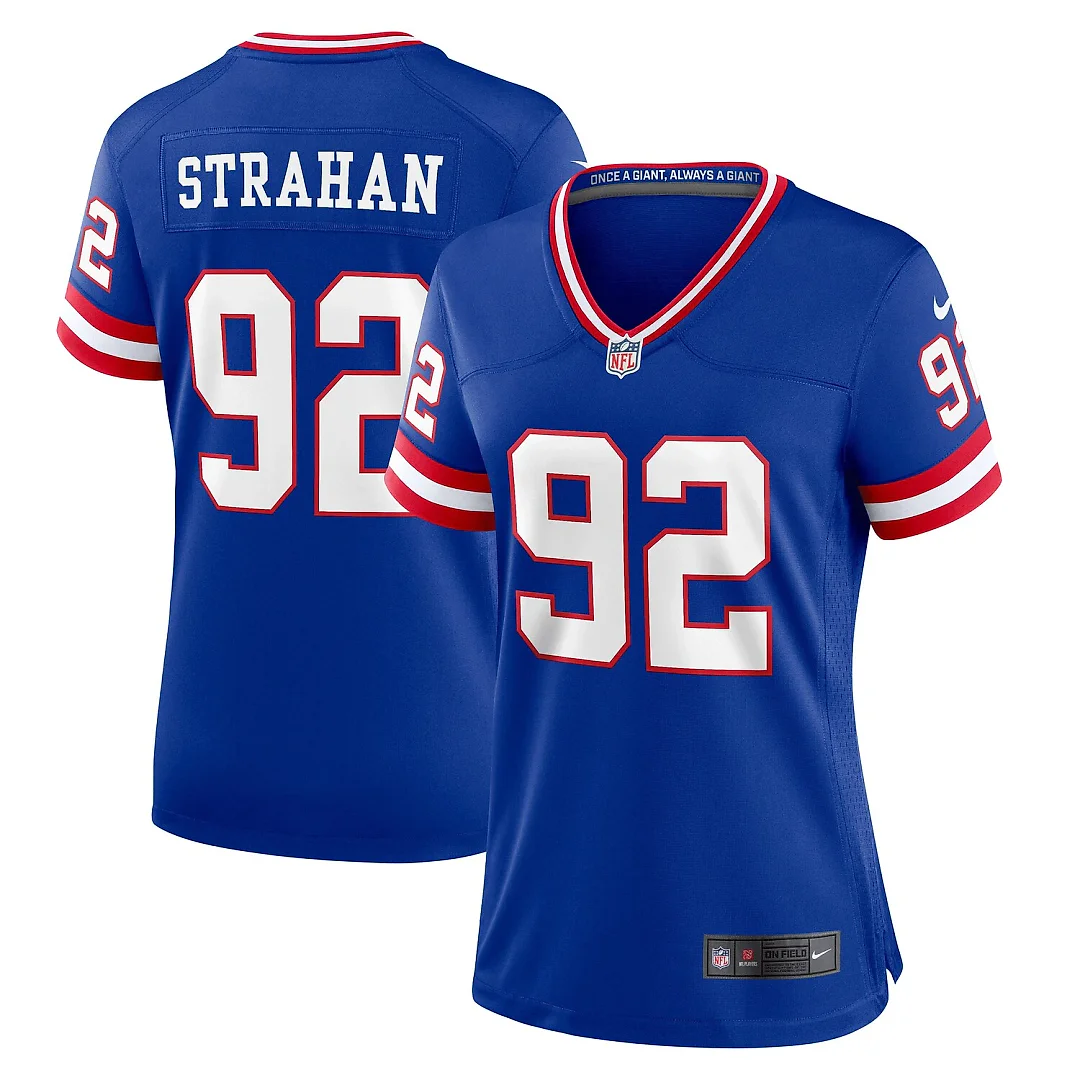 Zennovawear Michael Strahan New York Giants Women's Classic Retired Player Game Jersey - Royal