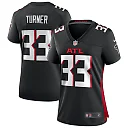 Zennovawear Michael Turner Atlanta Falcons Women's Game Retired Player Jersey - Black