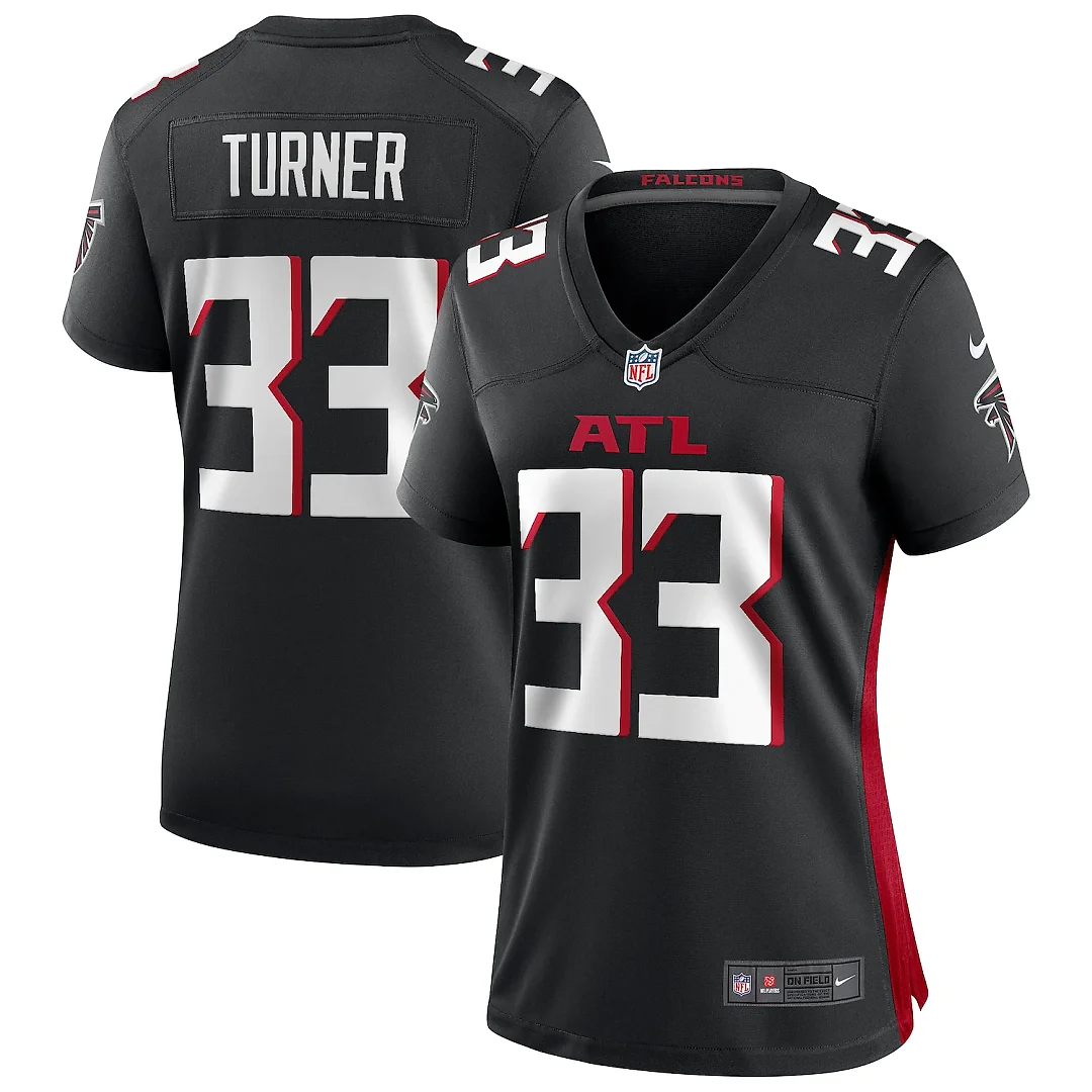 Zennovawear Michael Turner Atlanta Falcons Women's Game Retired Player Jersey - Black