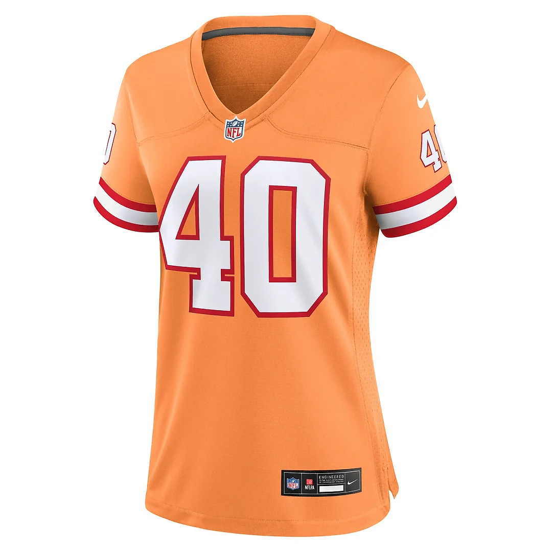Zennovawear Mike Alstott Tampa Bay Buccaneers Women's Throwback Game Jersey - Orange