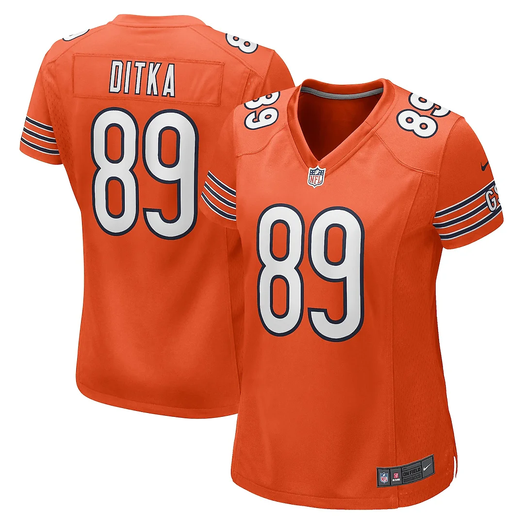 Zennovawear Mike Ditka Chicago Bears Women's Retired Player Jersey - Orange