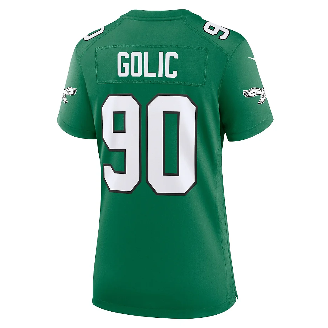 Zennovawear Mike Golic Philadelphia Eagles Women's Alternate Game Jersey - Kelly Green