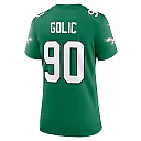 Zennovawear Mike Golic Philadelphia Eagles Women's Alternate Game Jersey - Kelly Green