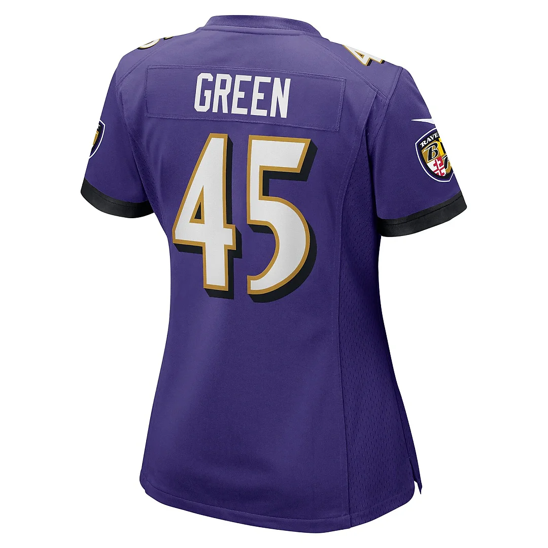 Zennovawear Mike Green Baltimore Ravens Women's Team Game Jersey - Purple