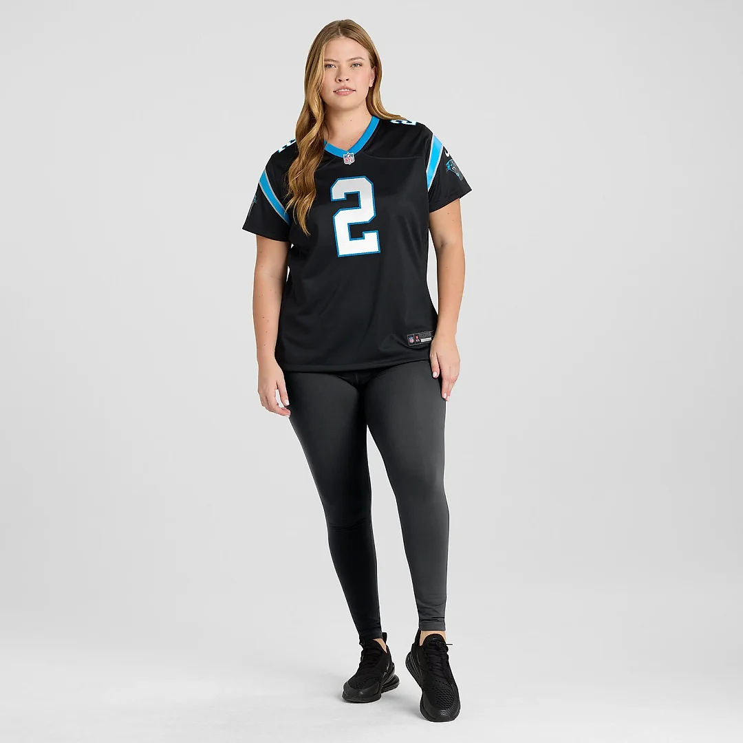 Zennovawear Mike Jackson Carolina Panthers Women's Game Jersey - Black