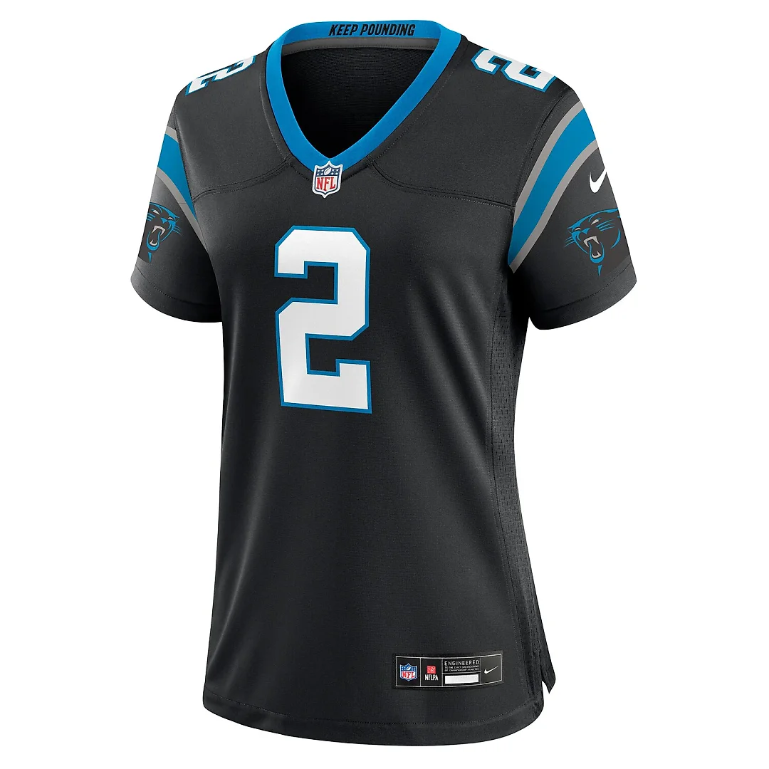 Zennovawear Mike Jackson Carolina Panthers Women's Game Jersey - Black