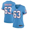 Zennovawear Mike Munchak Tennessee Titans Women's Oilers Throwback Retired Player Game Jersey - Light Blue