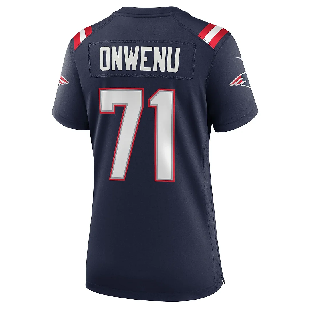 Zennovawear Mike Onwenu New England Patriots Women's Game Jersey - Navy