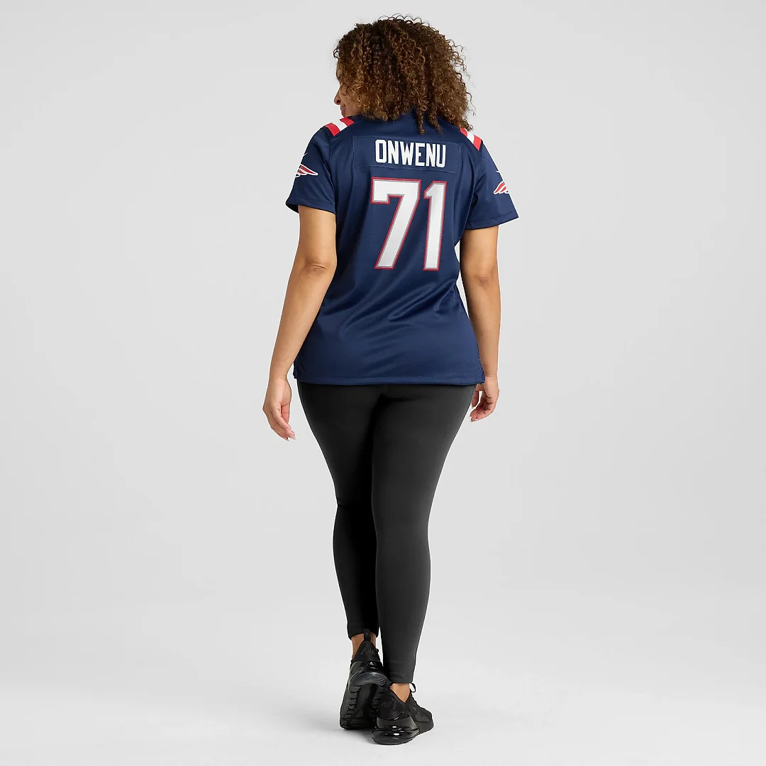 Zennovawear Mike Onwenu New England Patriots Women's Game Jersey - Navy