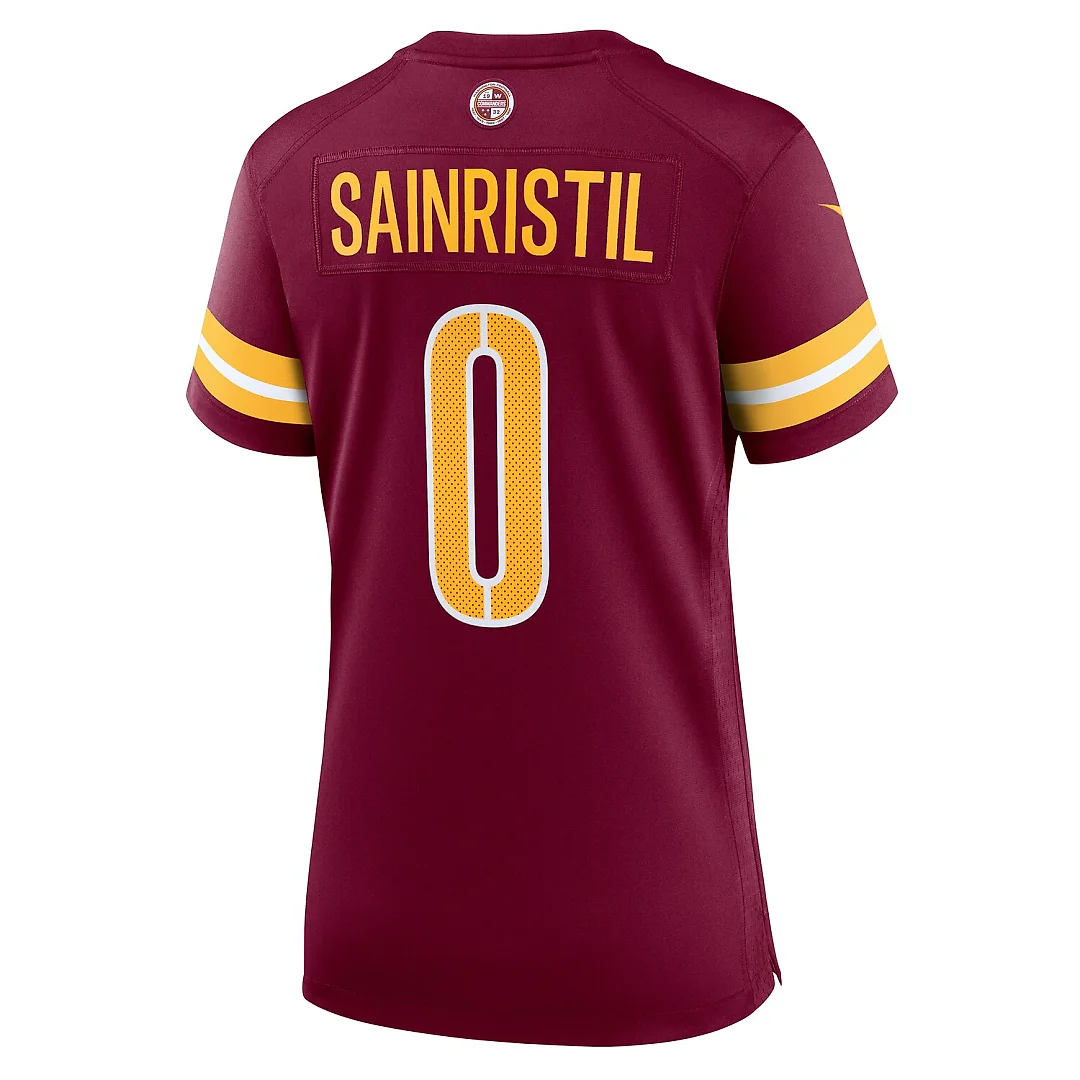 Zennovawear Mike Sainristil Washington Commanders Women's Team Game Jersey - Burgundy