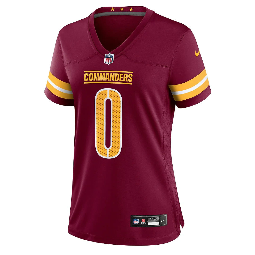 Zennovawear Mike Sainristil Washington Commanders Women's Team Game Jersey - Burgundy