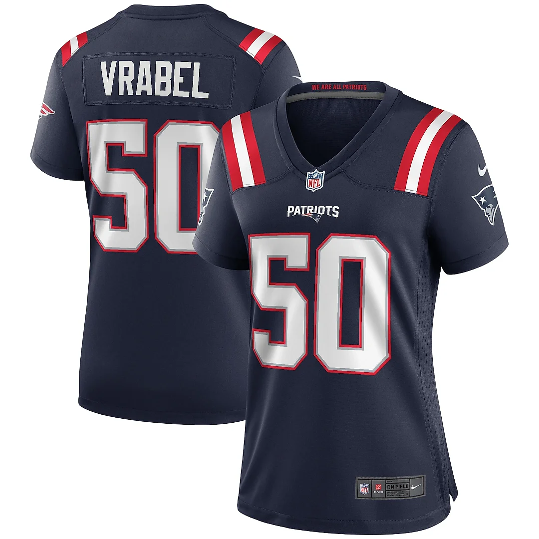 Zennovawear Mike Vrabel New England Patriots Women's Game Retired Player Jersey - Navy