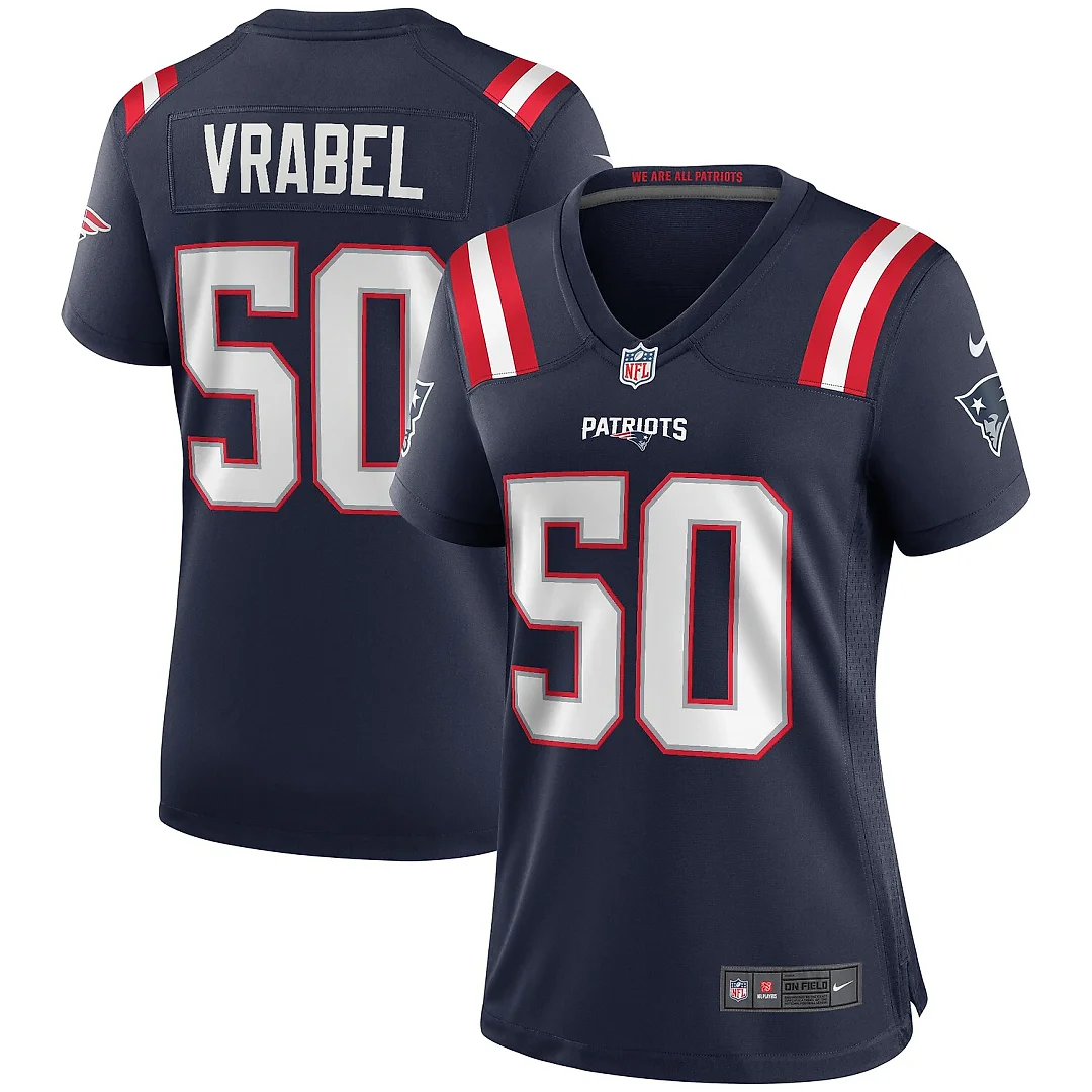 Zennovawear Mike Vrabel New England Patriots Women's Game Retired Player Jersey - Navy
