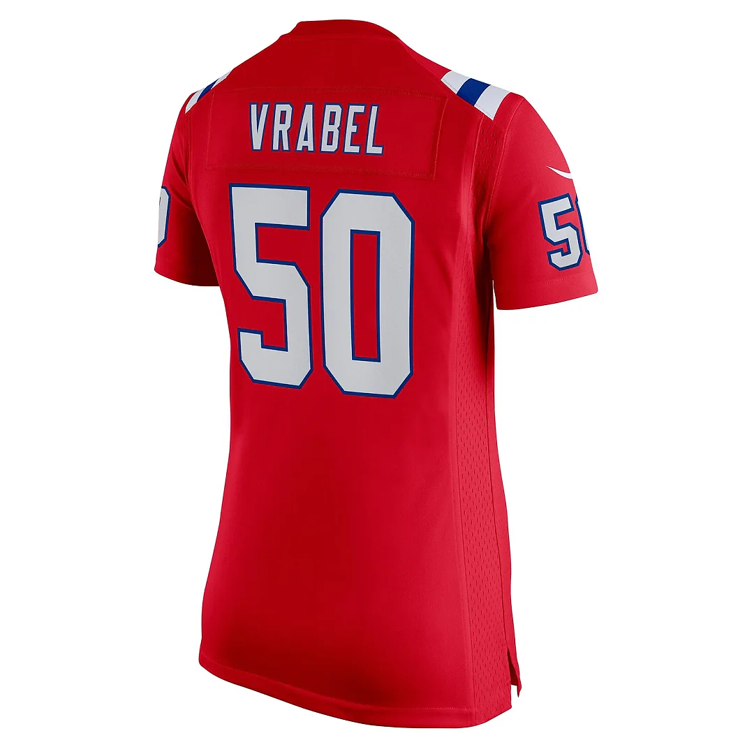 Zennovawear Mike Vrabel New England Patriots Women's Retired Game Jersey - Red