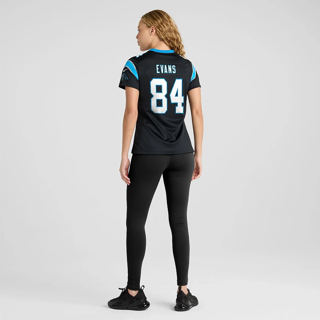 Zennovawear Mitchell Evans Carolina Panthers Women's Team Game Jersey - Black