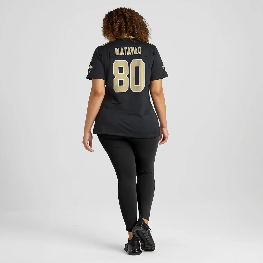 Zennovawear Moliki Matavao New Orleans Saints Women's Team Game Jersey - Black