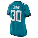 Zennovawear Montaric Brown Jacksonville Jaguars Women's Game Player Jersey - Teal