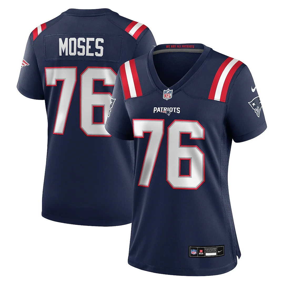 Zennovawear Morgan Moses New England Patriots Women's Team Game Jersey - Navy