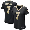 Zennovawear Morten Andersen New Orleans Saints Women's Game Retired Player Jersey - Black