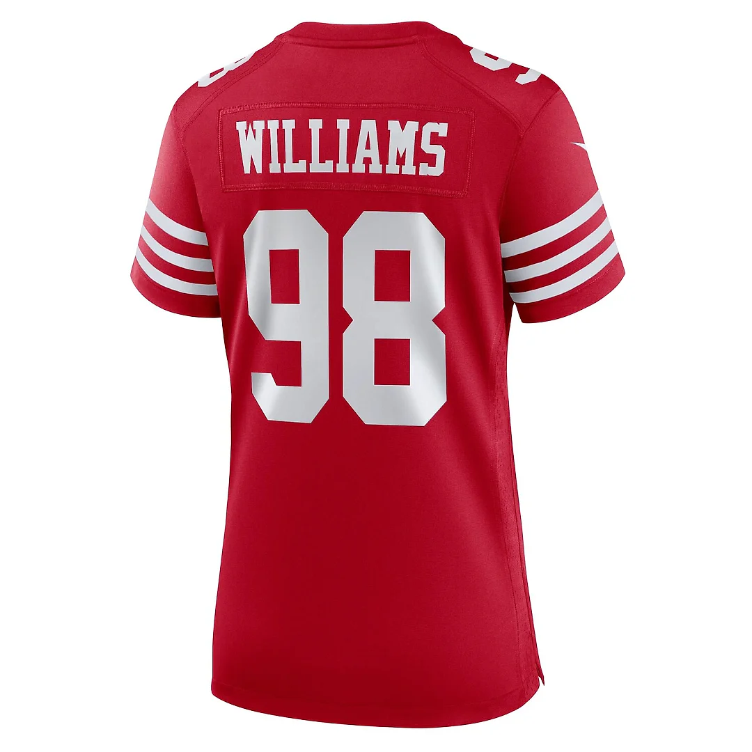 Zennovawear Mykel Williams San Francisco 49ers Women's Team Game Jersey - Scarlet