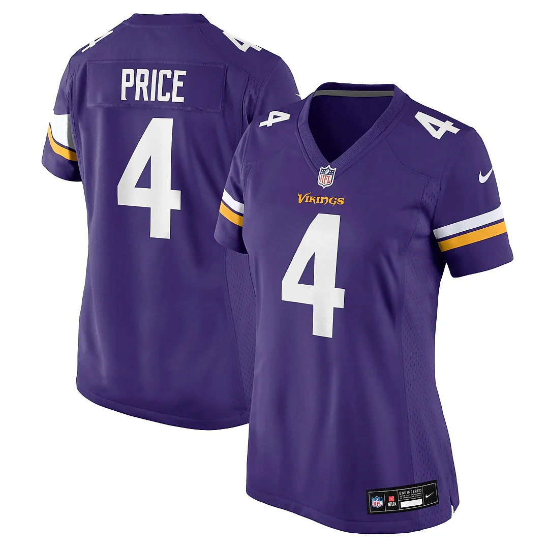 Zennovawear Myles Price Minnesota Vikings Women's Team Game Jersey - Purple