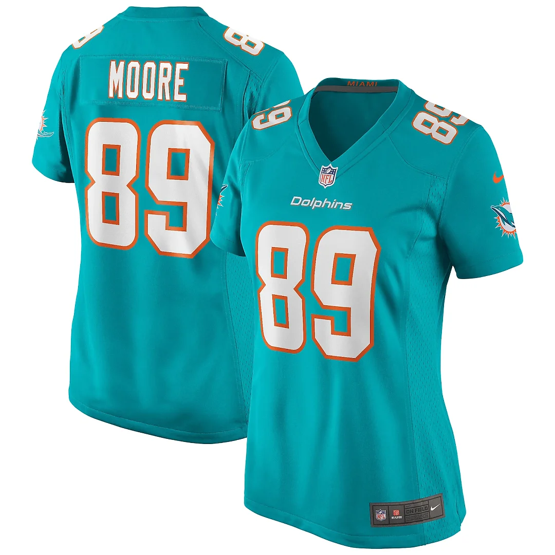 Zennovawear Nat Moore Miami Dolphins Women's Game Retired Player Jersey - Aqua