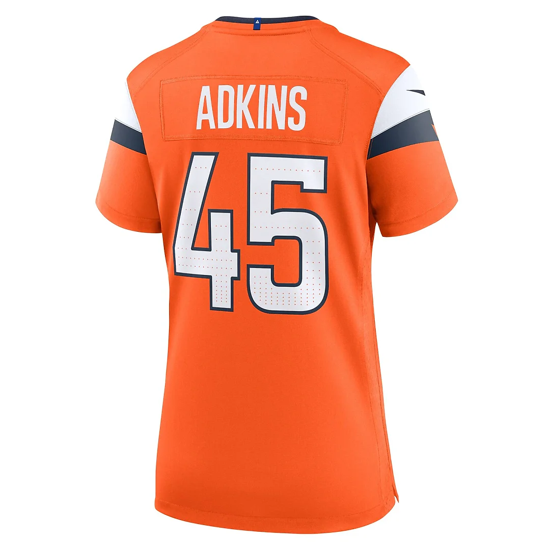 Zennovawear Nate Adkins Denver Broncos Women's Team Game Jersey - Orange
