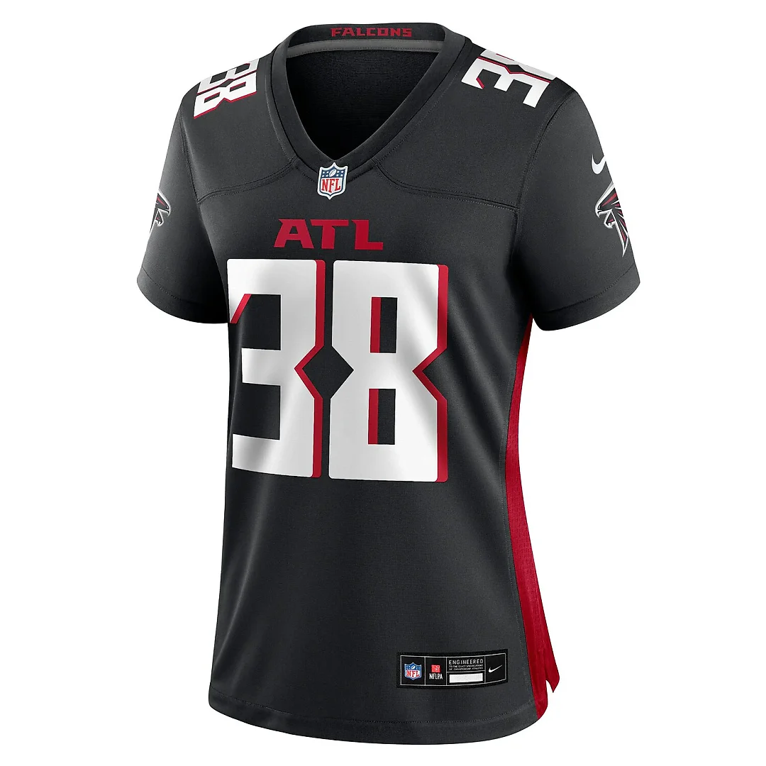 Zennovawear Nathan Carter Atlanta Falcons Women's Team Game Jersey - Black