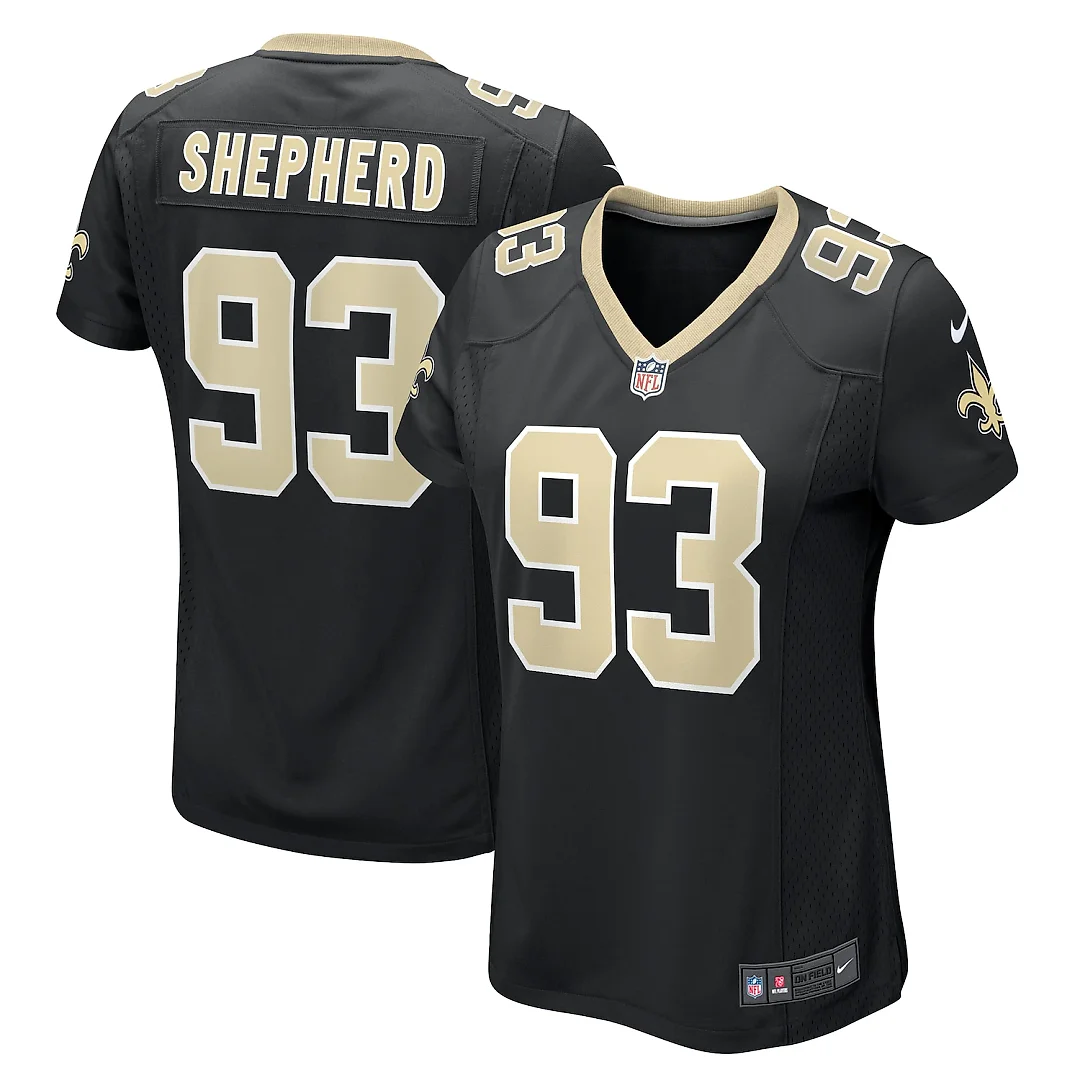 Zennovawear Nathan Shepherd New Orleans Saints Women's Game Jersey - Black