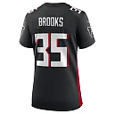 Zennovawear Natrone Brooks Atlanta Falcons Women's Team Game Jersey - Black