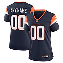 Zennovawear Denver Broncos Women's Alternate Custom Game Jersey - Navy