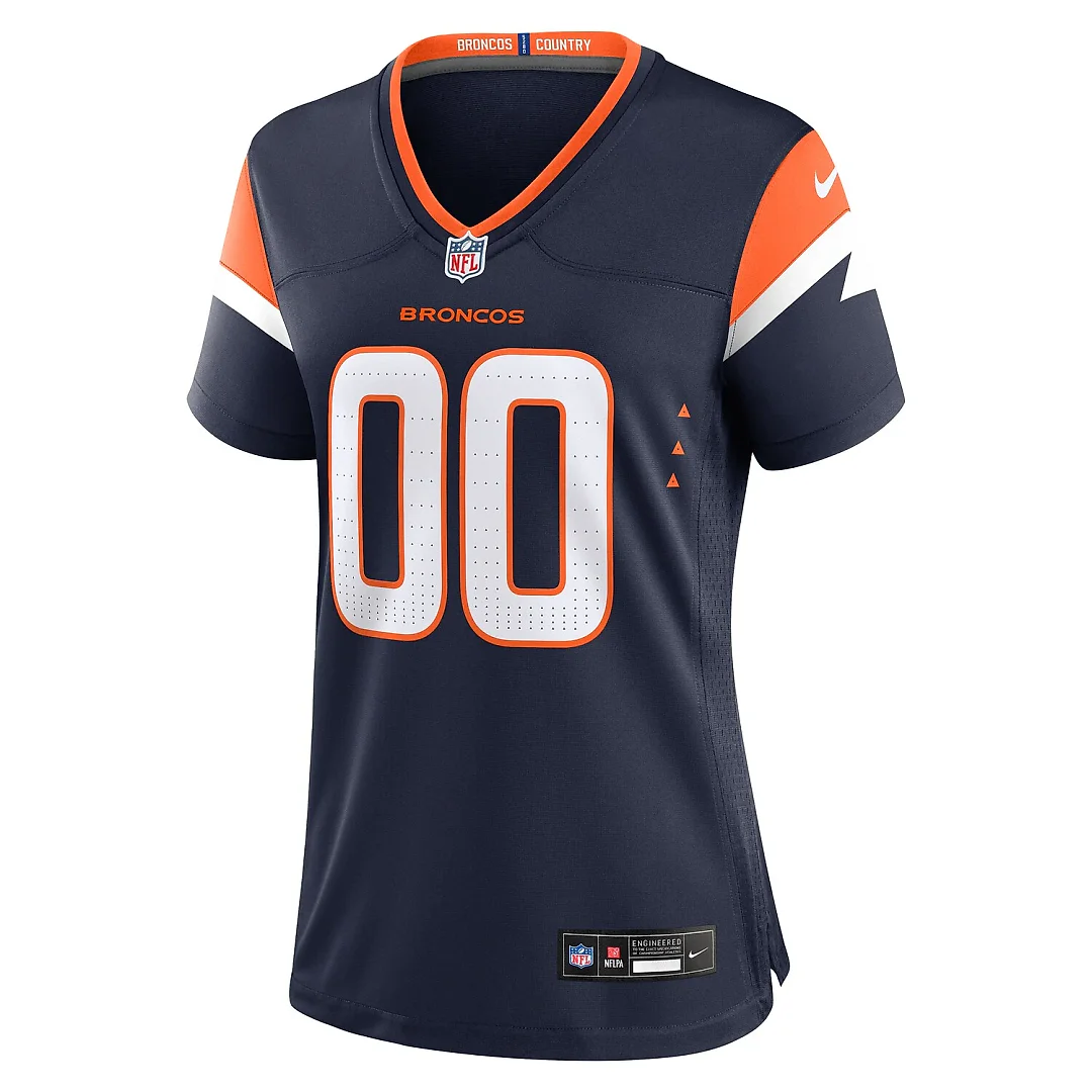 Zennovawear Denver Broncos Women's Alternate Custom Game Jersey - Navy