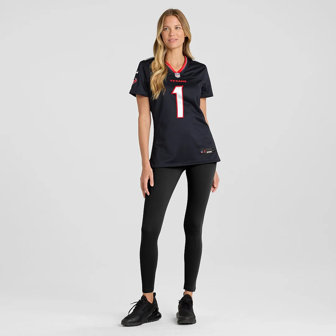 Zennovawear Houston Texans Women's #1 Mom Game Jersey - Navy