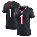 Zennovawear Houston Texans Women's #1 Mom Game Jersey - Navy