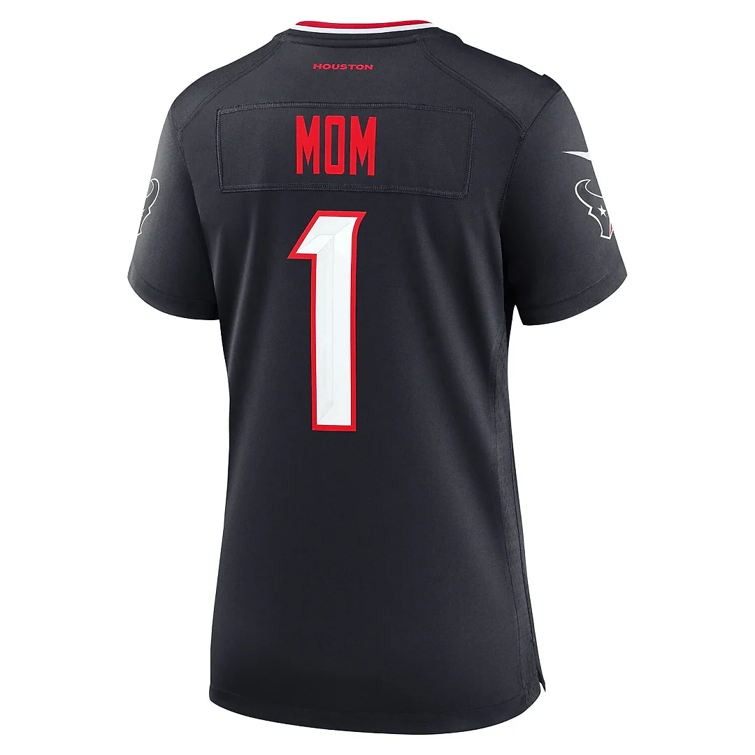 Zennovawear Houston Texans Women's #1 Mom Game Jersey - Navy