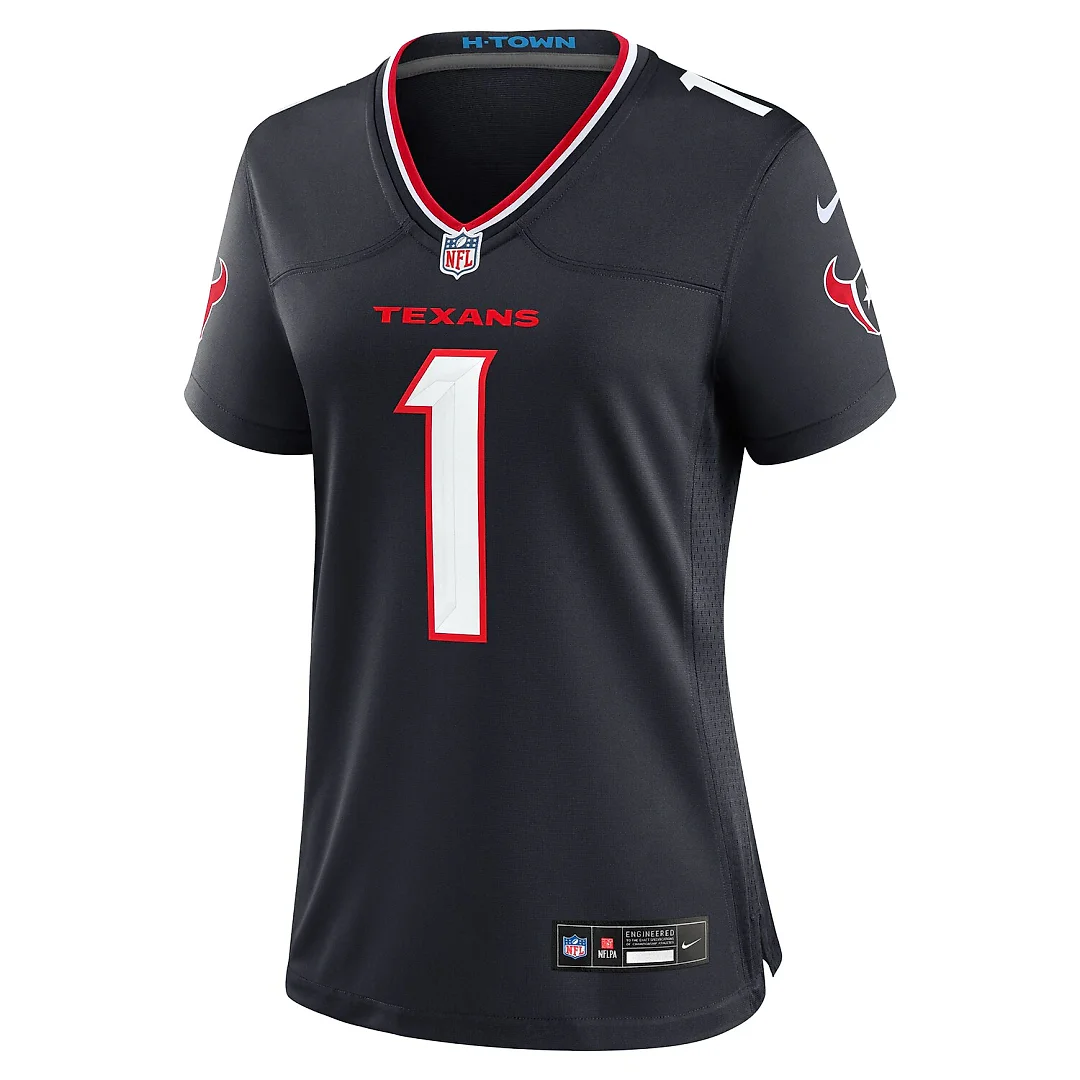 Zennovawear Houston Texans Women's #1 Mom Game Jersey - Navy