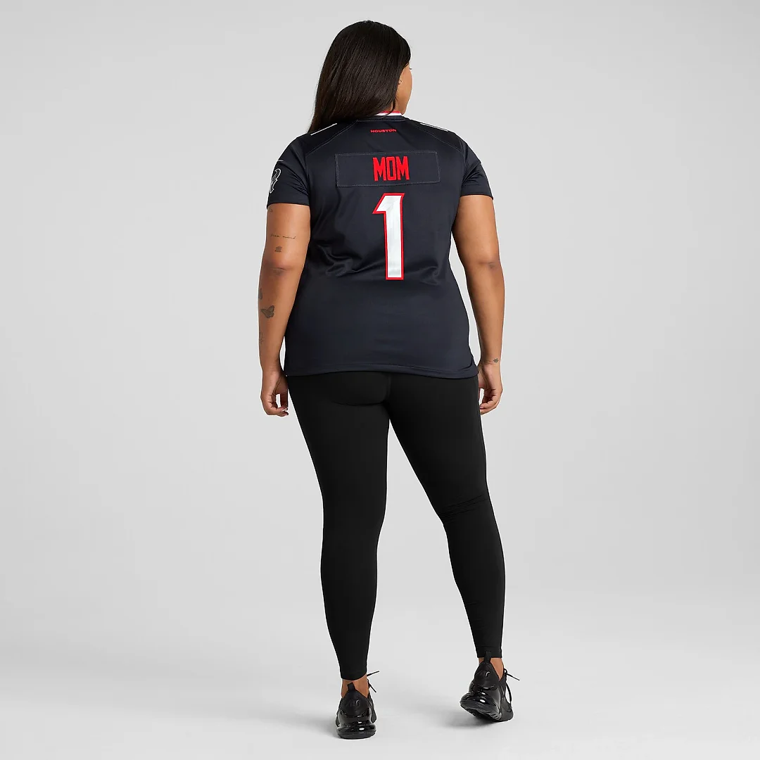 Zennovawear Houston Texans Women's #1 Mom Game Jersey - Navy