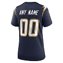Zennovawear Los Angeles Chargers Women's Alternate Super Chargers Game Custom Jersey - Navy