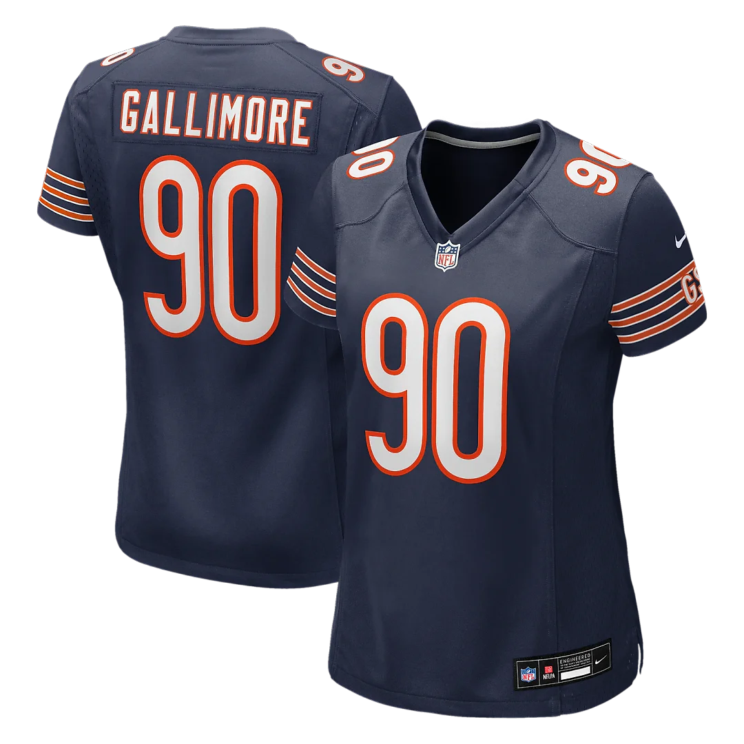 Zennovawear Neville Gallimore Chicago Bears Women's Team Game Jersey - Navy