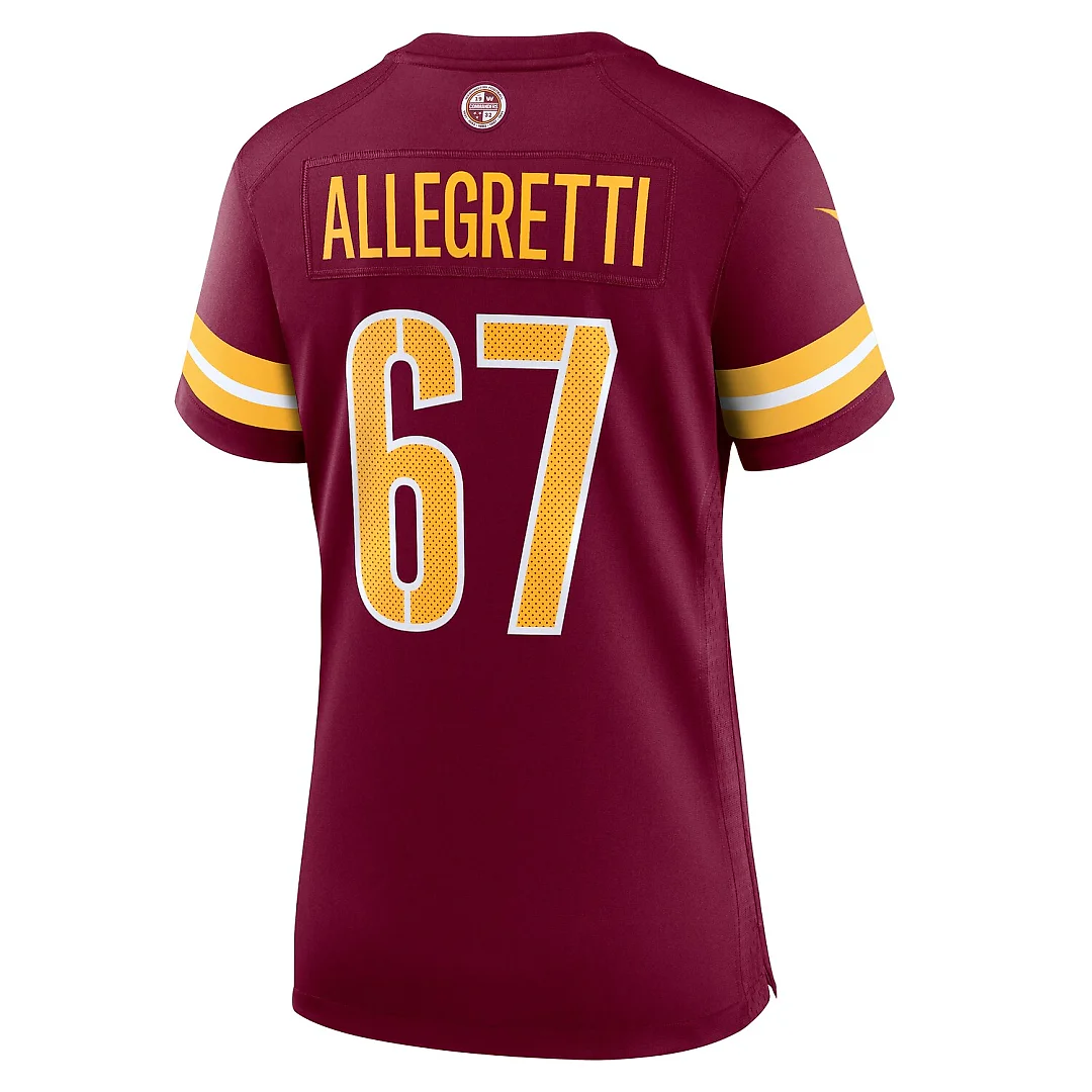 Zennovawear Nick Allegretti Washington Commanders Women's Game Jersey - Burgundy