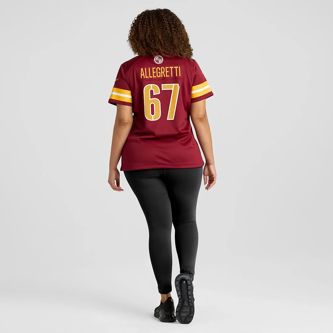 Zennovawear Nick Allegretti Washington Commanders Women's Game Jersey - Burgundy