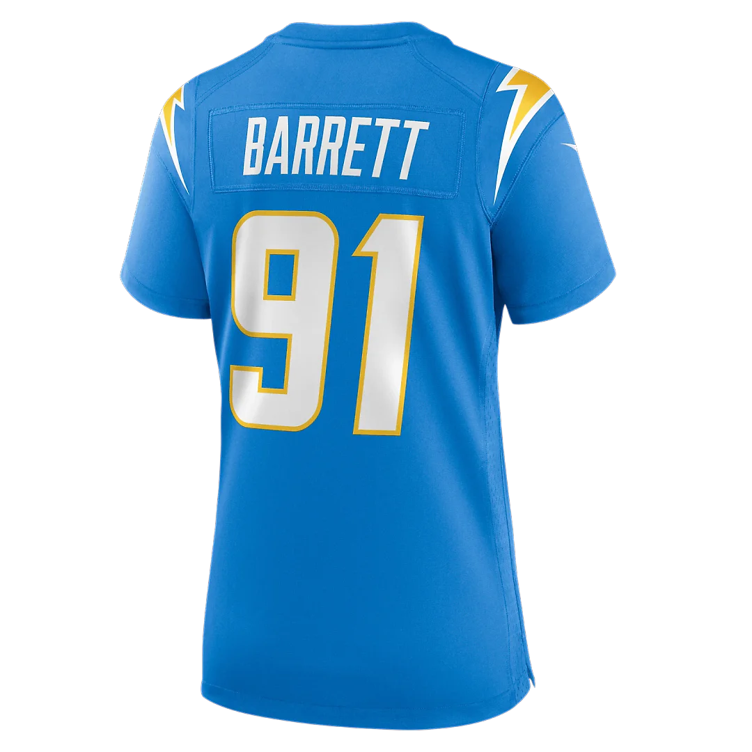 Zennovawear Nick Barrett Los Angeles Chargers Women's Team Game Jersey - Powder Blue